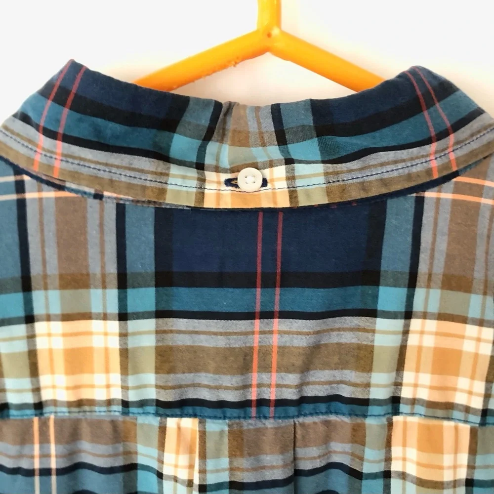 J. Crew Cotton Tartan Plaid Button Down Dress Shirt Slim Fit Size XL